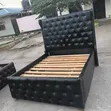 Sofa Bed - Black Leather - 1