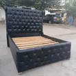 Sofa Bed - Black Leather - 2