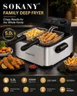 Sokany Family Deep Fryer - 5L, 2000W - 2