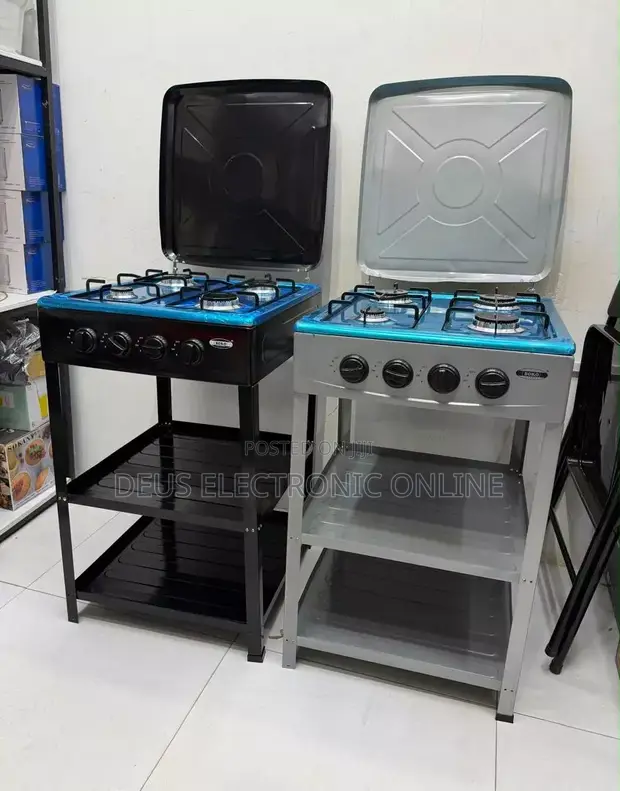 Boko 4-Plate Full Gas Cooker with Stand - 1