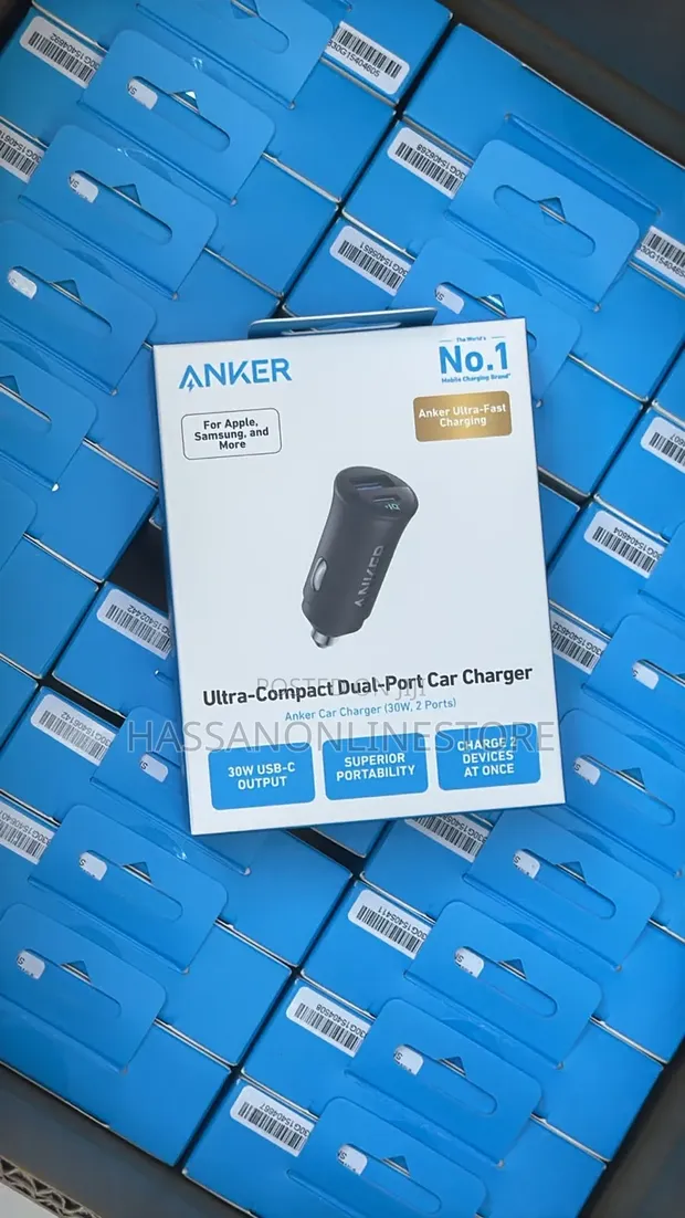 Anker Car Charger (30W, 2-Port USB-C) - Black - 1