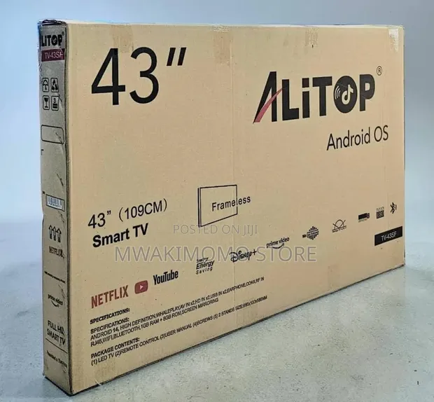 Alitop 43" Android Smart TV (Model TV-43SF) - 1