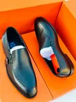 Robby Cavally Classic Moccasins - Men's Black Leather - 3