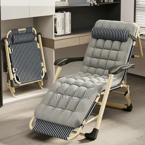 Folding Reclining Camping Bed with Footrest
