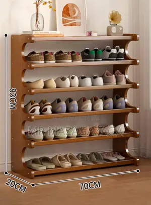 Wooden Multi-Layer Storage Shelf