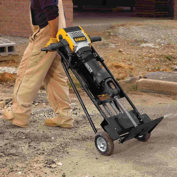 Dewalt 28mm Drill Machine / Pavement Breaker (31kg) with Trolley & Chisel - 1