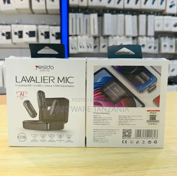 Yesido Lavalier Microphone IP6-14 USB-L, Umbali 50M - 1
