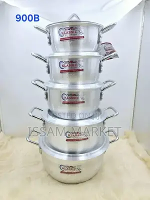 Set of 5 Stainless Steel Pots