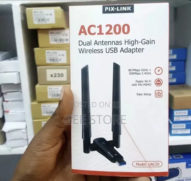 Pix-Link AC600 USB Wi-Fi Adapter (UAC21D) - 1