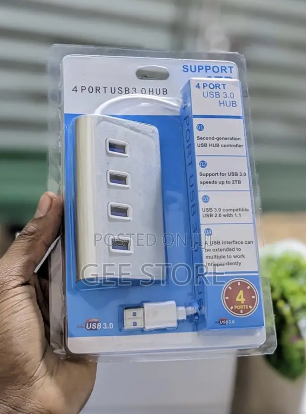 4-Port USB 3.0 Hub - Aluminium - 1