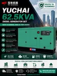Yuchai 62.5kVA / 50kW Diesel Generator - 1