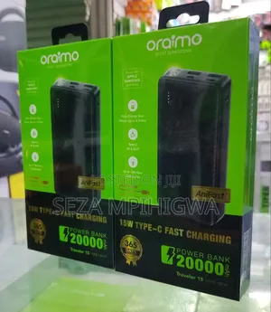 Oraimo 20,000 mAh Power Bank with 15W Type-C Fast Charging
