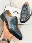 Clarks Executive Leather Oxford Shoes - 2