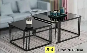 Nesting Coffee Table Set - Faux Marble Top