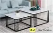 Nesting Coffee Table Set - Faux Marble Top - 2