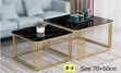 Nesting Coffee Table Set - Faux Marble Top - 3