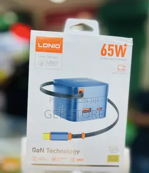 LDNIO Q10 65W GaN Fast Charger na Kebo Inayorudishwa