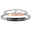 His Queen Her King Matching Couple Bracelets Set - 1