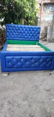 Kitanda Sofa Ngozi Bluu - Kimechakaa - 1