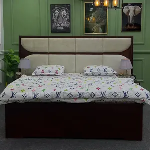 Luxury Wood Bed with Integrated Sofa - Brand New