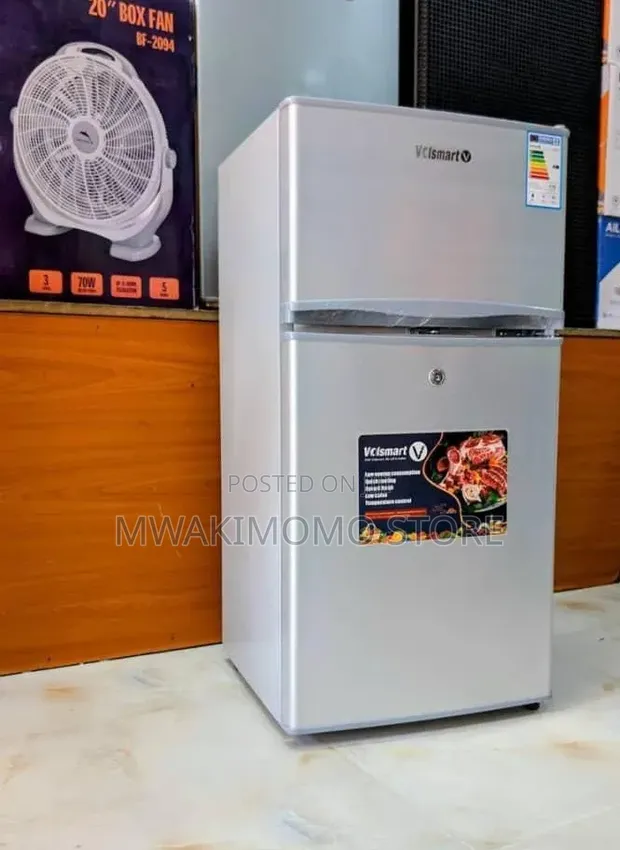 VCismart Double-Door Compact Mini Refrigerator 118L - 1