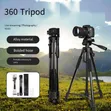 360° Lightweight Aluminum Tripod - 160cm Phone & Camera Stand - 2