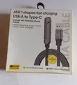 65W T-Shaped Fast Charging USB-A to Type-C Cable - 1