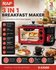 Raf 3-in-1 Breakfast Maker (R.5308R) - 9L - 2