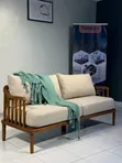 Sofa Set Mpya 3-2-1-1, Muundo wa Mbao Ngumu - 1