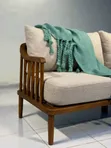 Sofa Set Mpya 3-2-1-1, Muundo wa Mbao Ngumu - 3