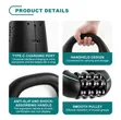 Rechargeable Rolling Percussive Massager - Deep Tissue Muscle Roller - 5