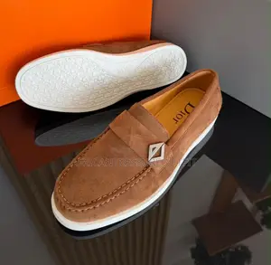 Dior Suede Loafers - Classic White Rubber Sole