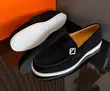 Dior Suede Loafers - Classic White Rubber Sole - 4