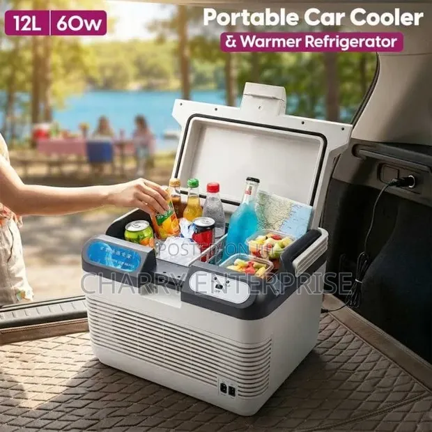 12L 60W Portable Car Cooler & Warmer Fridge - 1