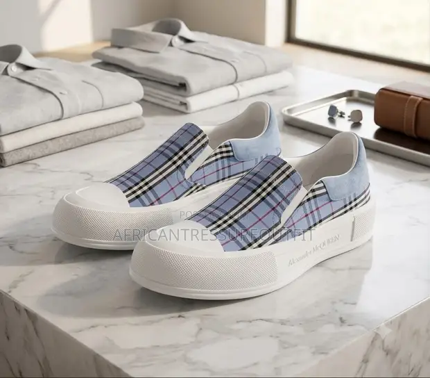 Alexander McQueen Slip-On Sneakers - Plaid Pattern - 1