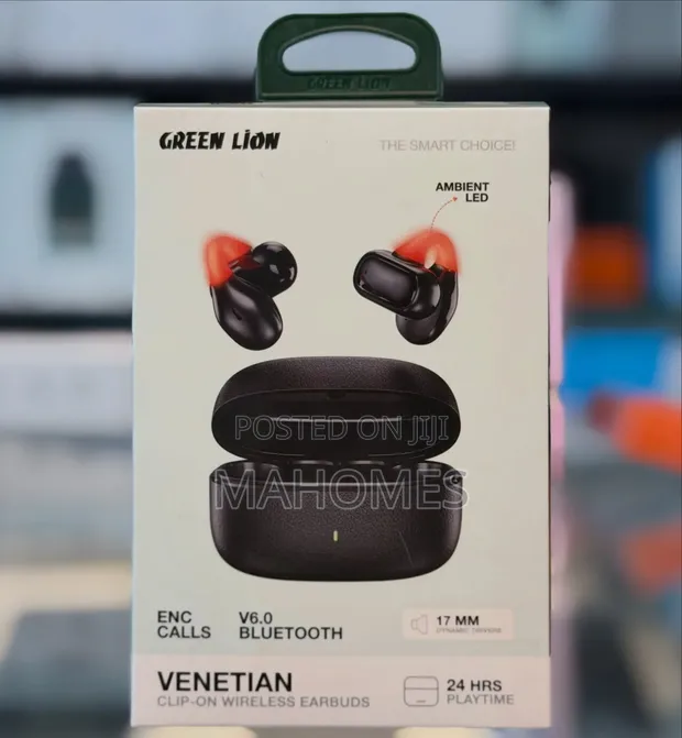 Green Lion Venetian Clip-On Wireless Earbuds - 1