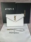 Yves Saint Laurent Uptown Pouch - Crocodile Embossed Shiny Leather - 1