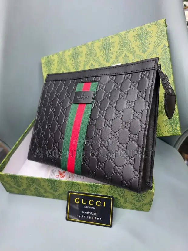 Gucci Signature Web Pouch Bag - Leather & Nylon - 1