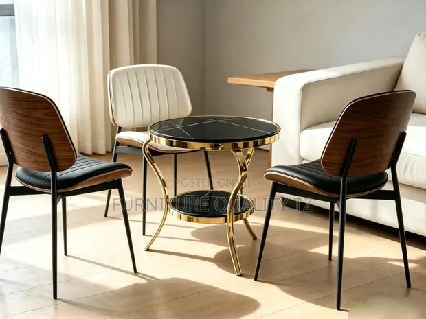 Nordic Table Round Coffee Table Set - Brand New - 1
