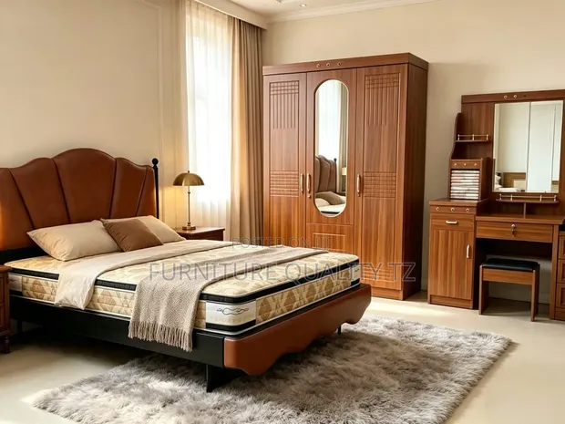 ZAR Metal Bed Frame & Dressing Table Set - Brand New - 1