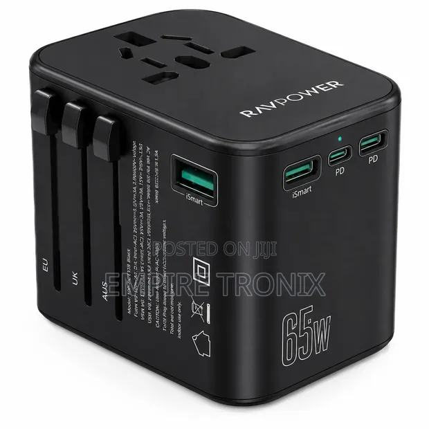 RAVPower 65W 3-Port Universal Travel Charger - 1
