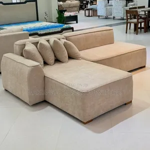 Simple L-Shaped Sofa Design - 4 Seater