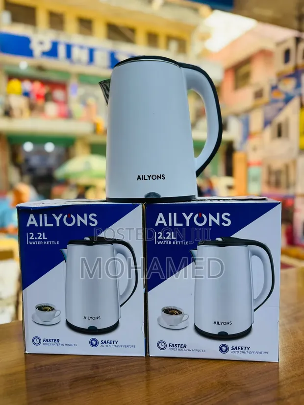Ailyons Kettle ya Umeme Nyeupe 2.2L - 1