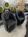 Black Leather Armchairs - 1