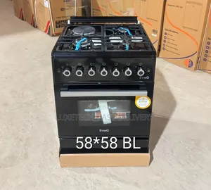 EvoQ 58x58cm 3 Gas + 1 Electric Plate Cooker with Electric Oven