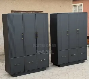 Wood-Mode Black Wardrobe - 3 Doors