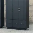 Wood-Mode Black Wardrobe - 3 Doors - 2