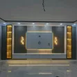 Simple TV Wall Unit na Mapambo ya Kuonesha - 1