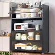 Modern Kitchen Storage Cabinet with Glass Doors - 80x144cm - 2