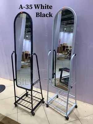 A-35 Full-Length Standing Mirror - Black/White